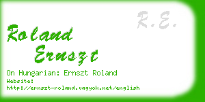 roland ernszt business card